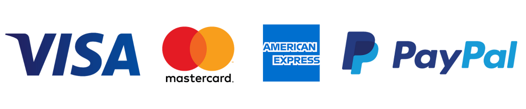 Zahlungsarten: Visa, Mastercard, American Express und PayPal